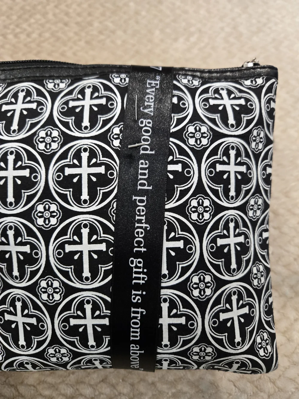 ✨ Christian Faith-Based 3-Piece Cosmetic Bag Set